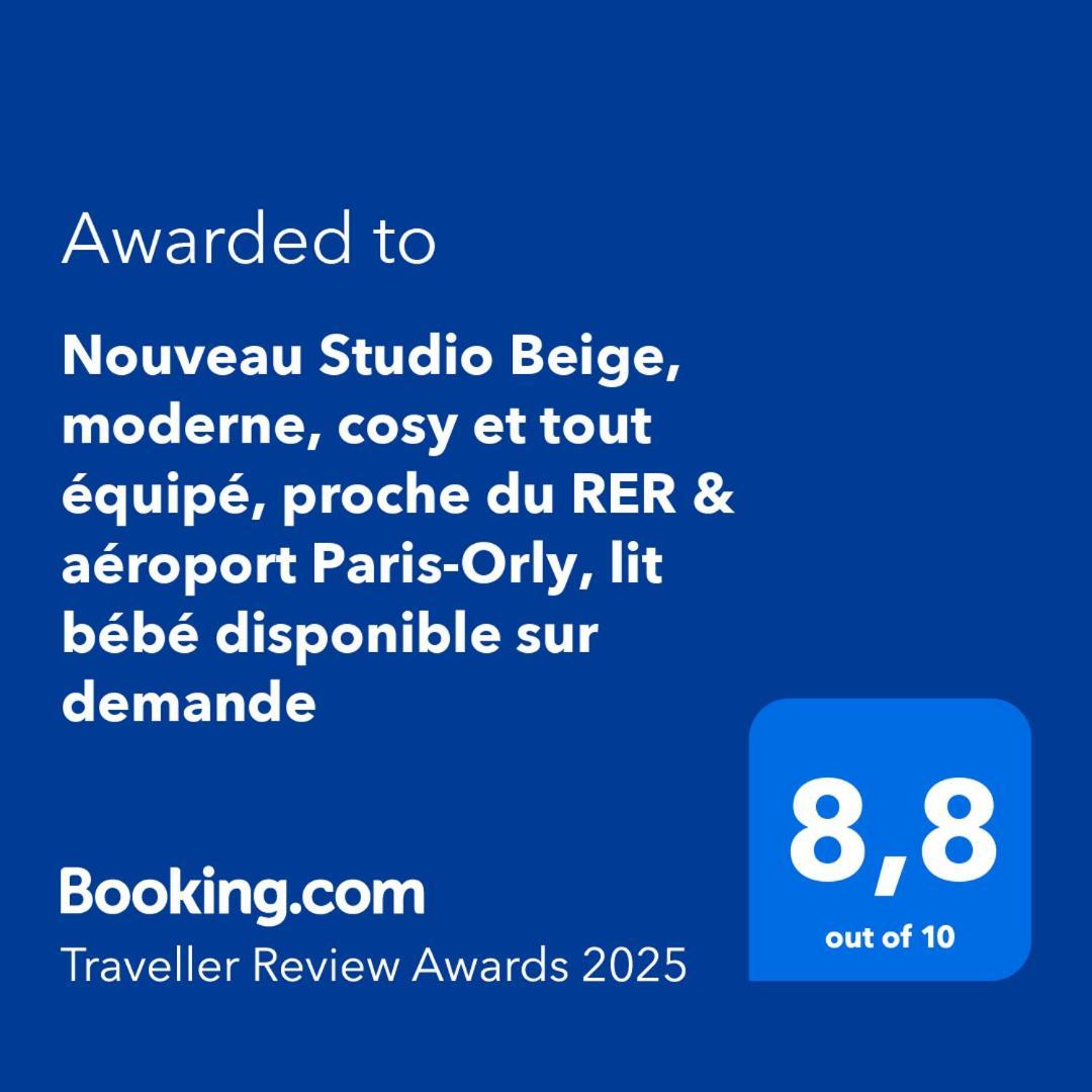 Studio Moderne Et Tout Equipe, Proche Du Rer, Paris & Aeroport D'Orly En 20 Min, Lit Bebe Sur Demande Vitry-sur-Seine Dış mekan fotoğraf